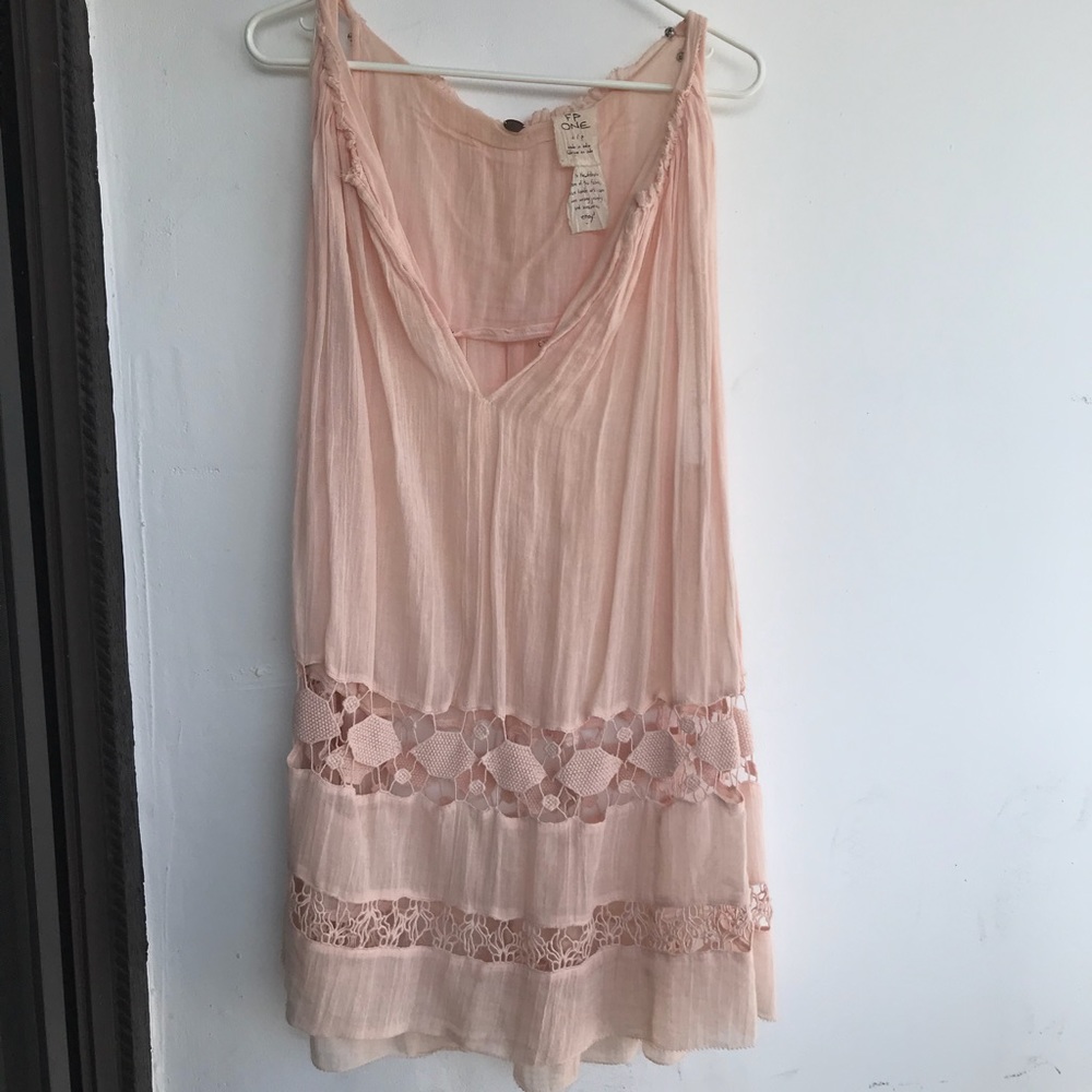 Light pink free people dress/cover-up